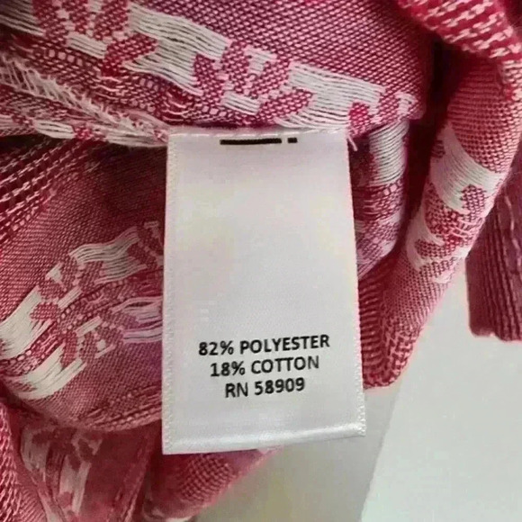 Allison Daley Women's Plus Pink 3/4 Sleeve Light Button Down 1X Fall Western - Picture 11 of 11